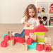 A Young Girl Building with the ECO Super Kim Blocks