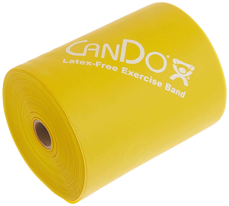 CanDo Latex Free Exercise Band Roll Yellow X-Light 25 Yards