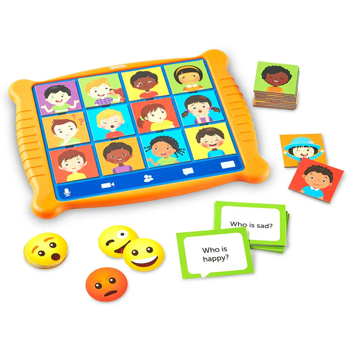 The full Who's Feeling What set, this set features facial expressions and emotion word card to match and sort