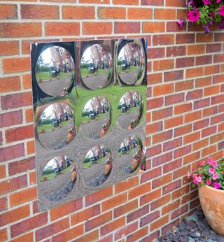 9 Giant Silver  Bubbles Mirror - Unframed