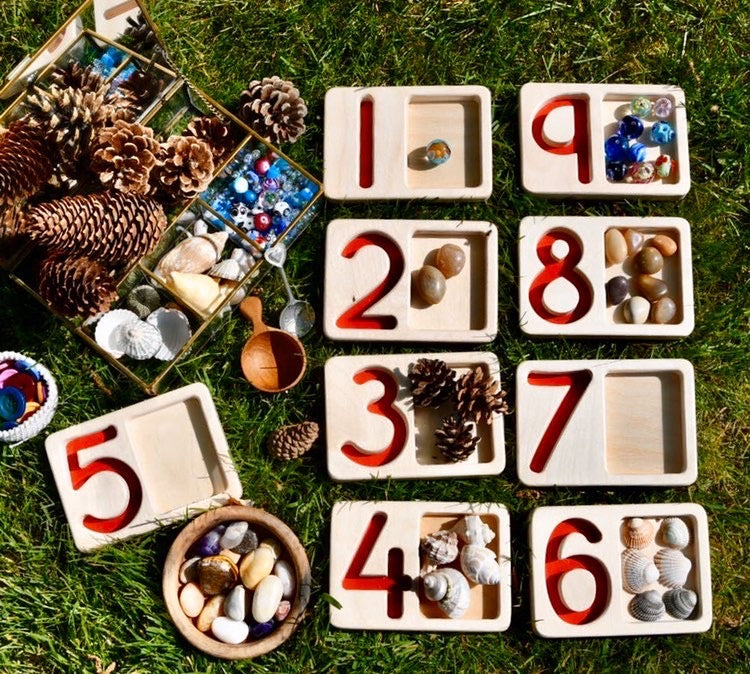 Early Mastery Number Boards Trays 1-9