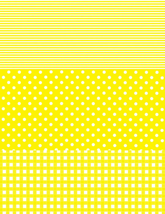Decopatch Paper - Yellow Spot & Stripe 545