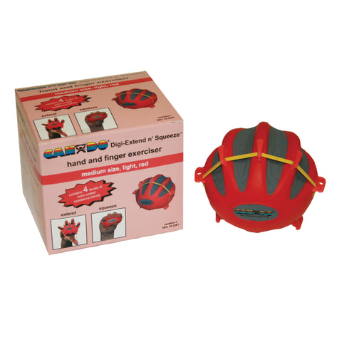 CanDo Digi-Extend n' Squeeze Hand Exerciser - Red - Light - 3"