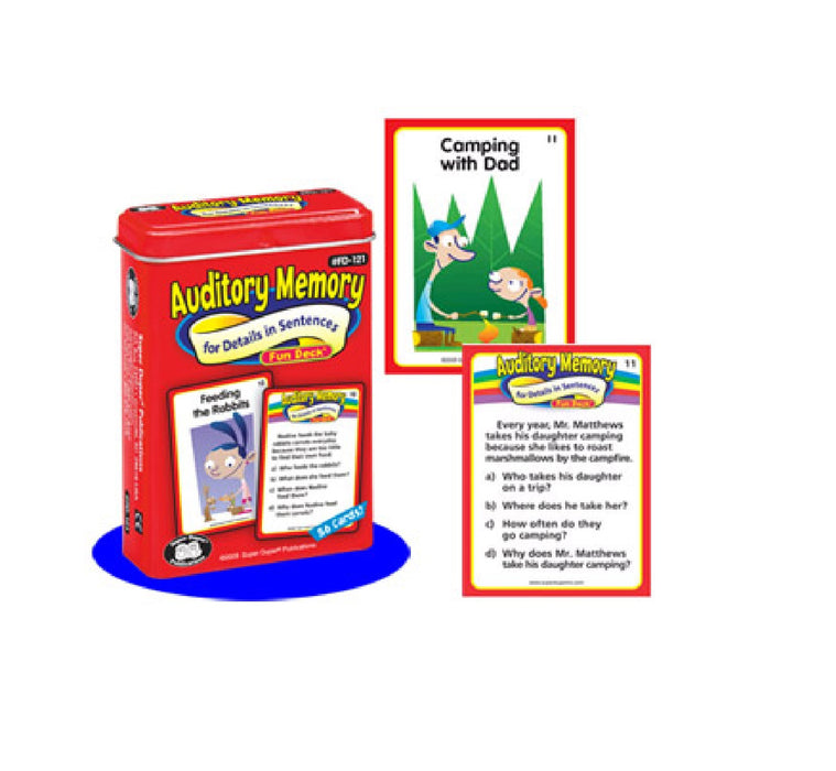 Fun Deck - Auditory Memory For Details In Sentences