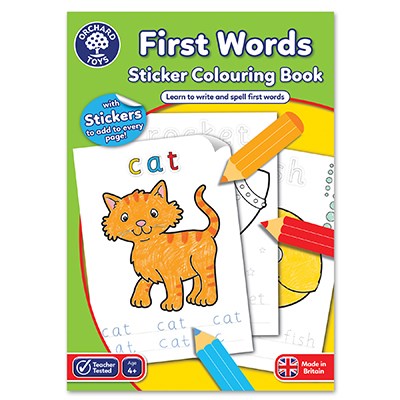 First Words Sticker Colouring Book