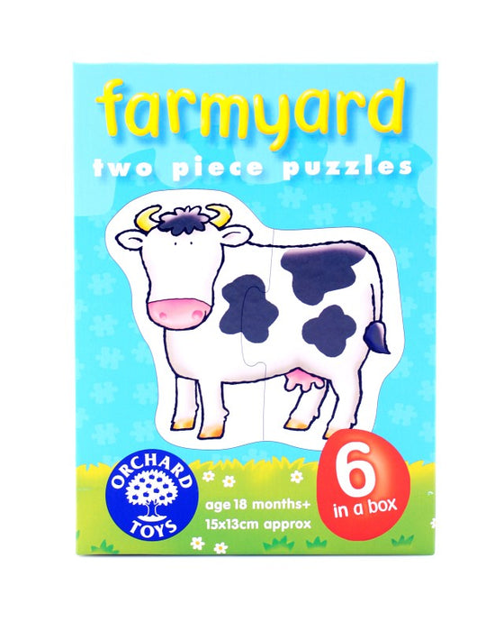 Farmyard (6 Puzzles - 2 Pieces)
