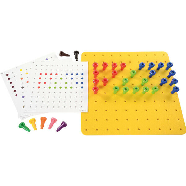 Giant Peg Board Set - 40 cm - 100 Pegs - 24 Cards
