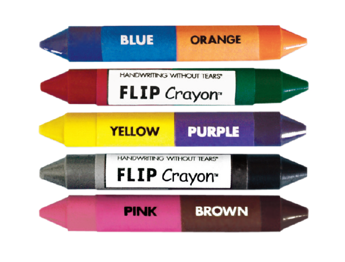 Flip Crayons - Mini Pack of 5 Crayons - Handwriting Without Tears Programme
