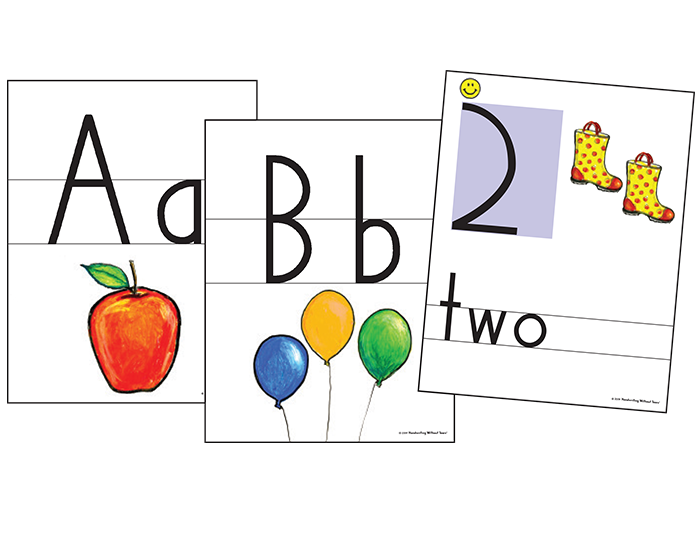 Colour Print & Number Wall Cards - Handwriting Without Tears Programme