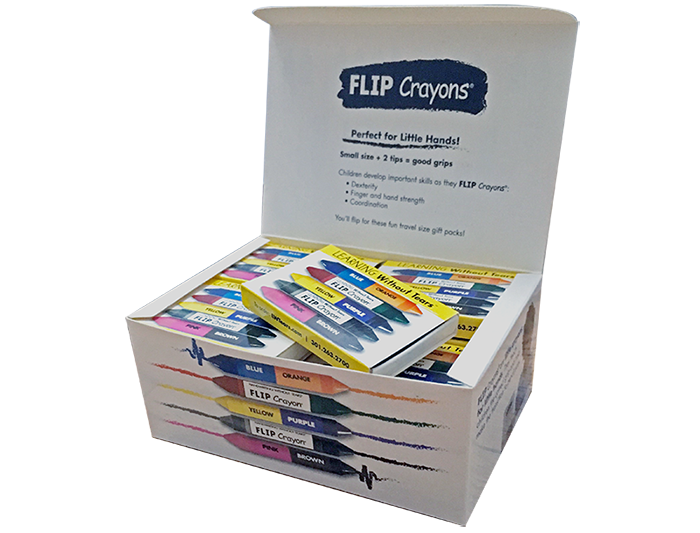 Flip Crayons Cardboard Box of 20 Mini Packs