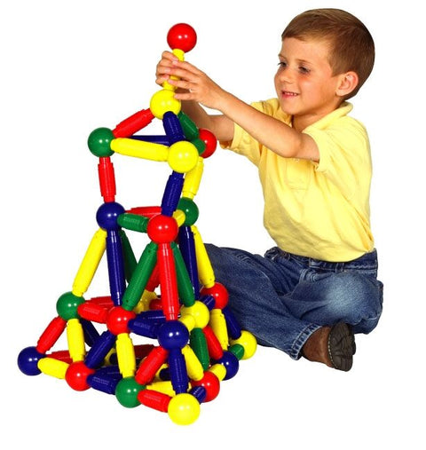 Jumbo Magnetic Construction Set - 72 Pcs Super-strong magnetic connections mean projects won’t fall apart.
