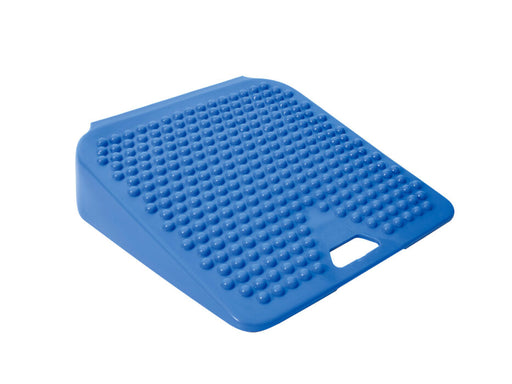 Junior Move and Sit blue wobble cushion is an inflatable dynamic air cushion , wedge shaped, fits school chair