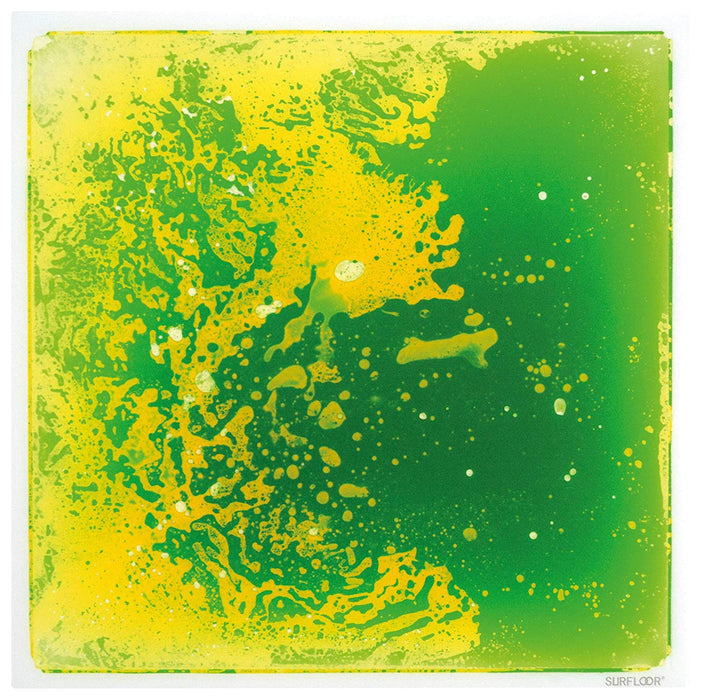 Liquid Floor Tile - Green-Yellow - 50 x 50 cm