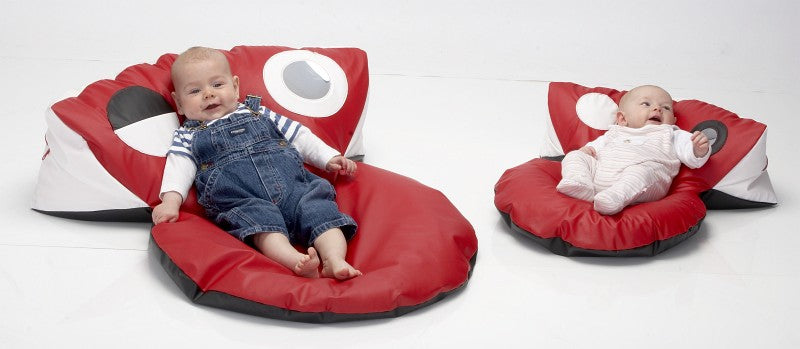 Large Play Cushion - Red with Mirrors
