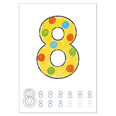 Number Sticker Colouring Book
