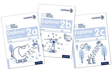 Numicon Number, Pattern and Calculating 2 Explorer Progress Books ABC - AVAILABLE END MAY