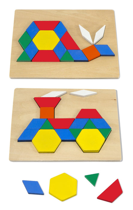Pattern Blocks & Boards (5 Boards - 120 Pieces)