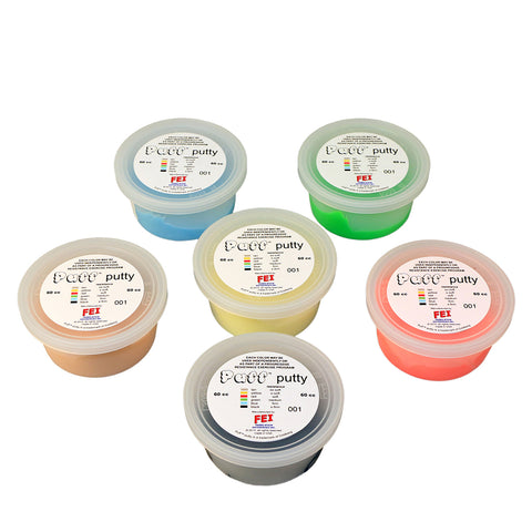 Puff LiTE™ Exercise Putty - 6 piece set - 60cc(2.028 OZS)