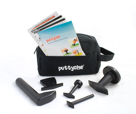 Puttycise® Theraputty® tool - 5-tool set (Knob, Peg, Key and Cap turn, L-bar), with bag