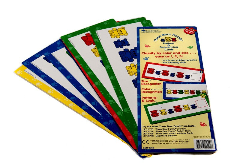 Pattern Cards for Three Bear Counters
