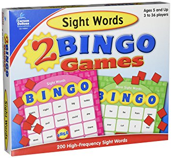 Sight Words 2 Bingo Games