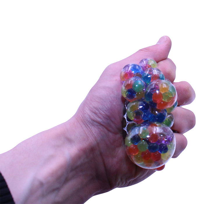 Squishy Mesh Stress Ball with Mini Jelly Balls Inside