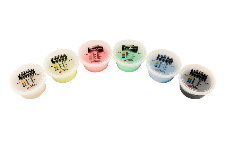 Theraputty set of 6 hand therapy putty for fine motor skills and grip strength