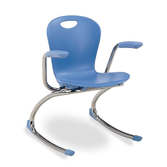 Zuma Rocker 18 inch blueberry with arms for active seating and sensory input in classroom