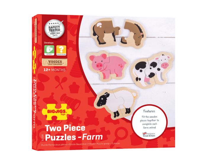 Two Piece Puzzle - Farm