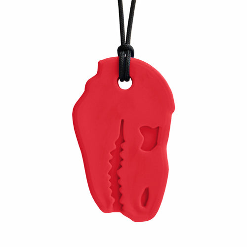 Ark's Dino Bite Chew Necklace - Soft (Red) oral motor chew