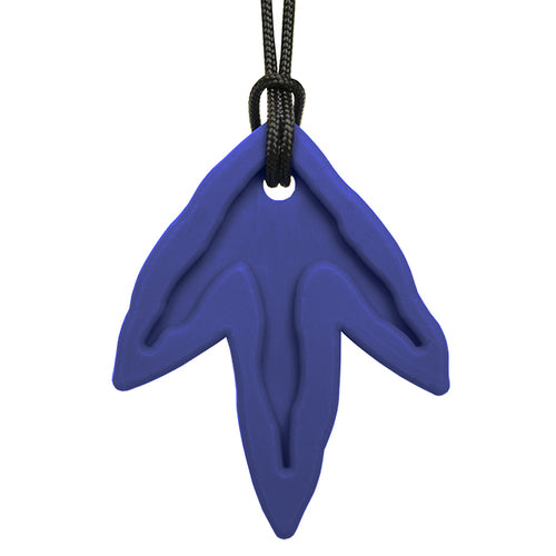 ARK's Dino Tracks Chew Necklace - Soft (Dark Blue) oral motor chew