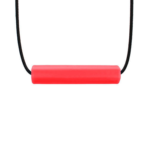 ARK's Krypto Bite Chewable Tube Necklace - Soft (Red) chewy necklace