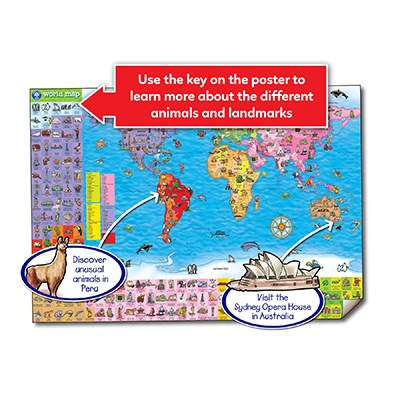World Map Puzzle & Poster (150 Pieces)